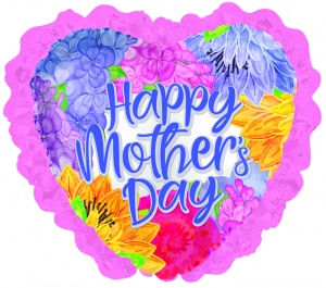 Happy Mother's Day Lavender Font with Ruffle